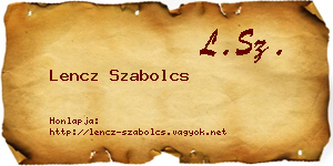 Lencz Szabolcs névjegykártya